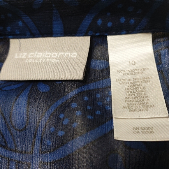 Liz Claiborne Sheer Blouse. - Picture 6 of 7